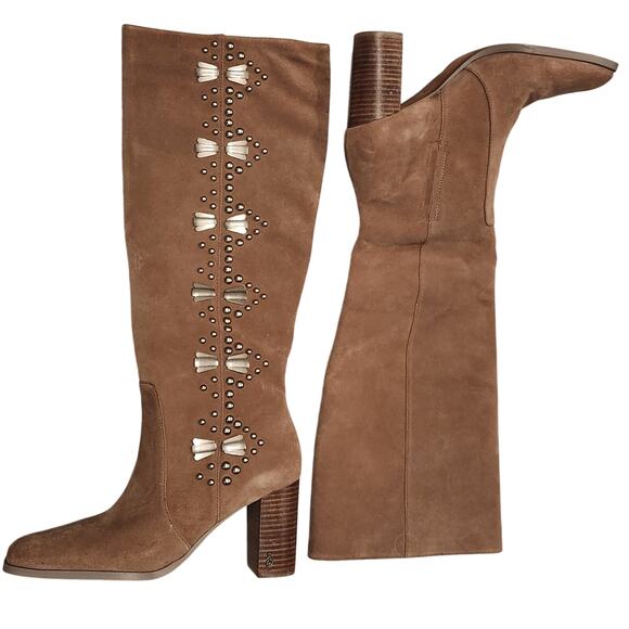 Sam Edelman Oma tan suede knee-high boots size 9.5 - Picture 6 of 9